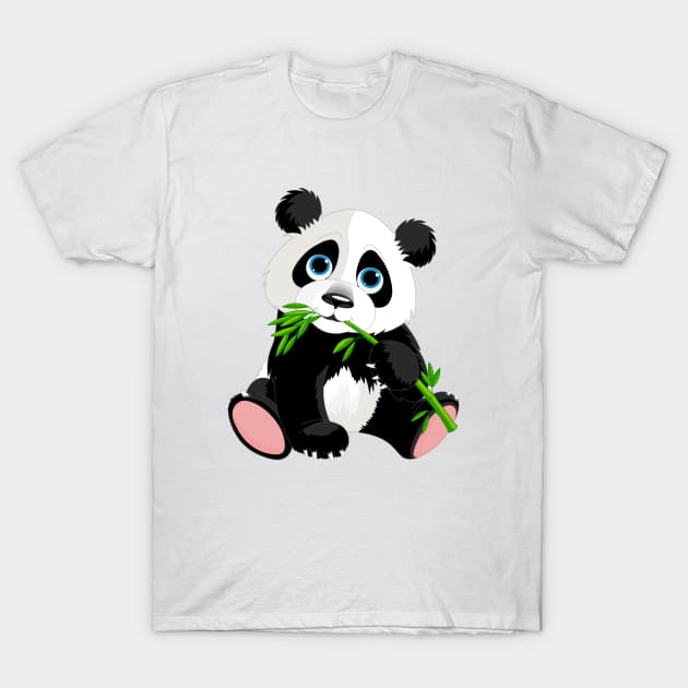 Panda cute funny T-shirt T-Shirt by Teedell